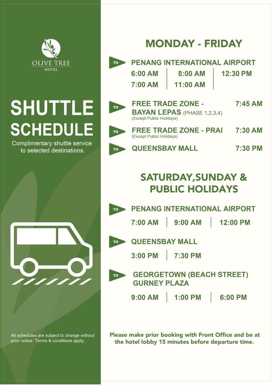 shuttle schedule
